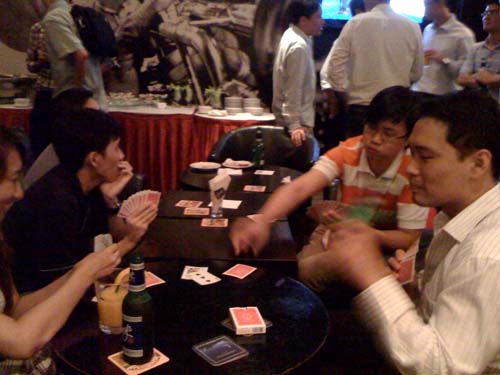 Card game going on